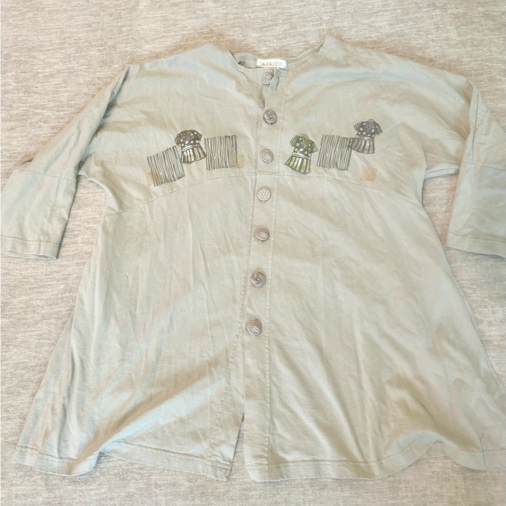 Vintage 90s Blue Fish tunic